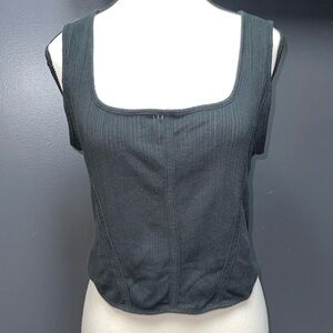OUTLAW Black Cropped Tank Top SZ XL